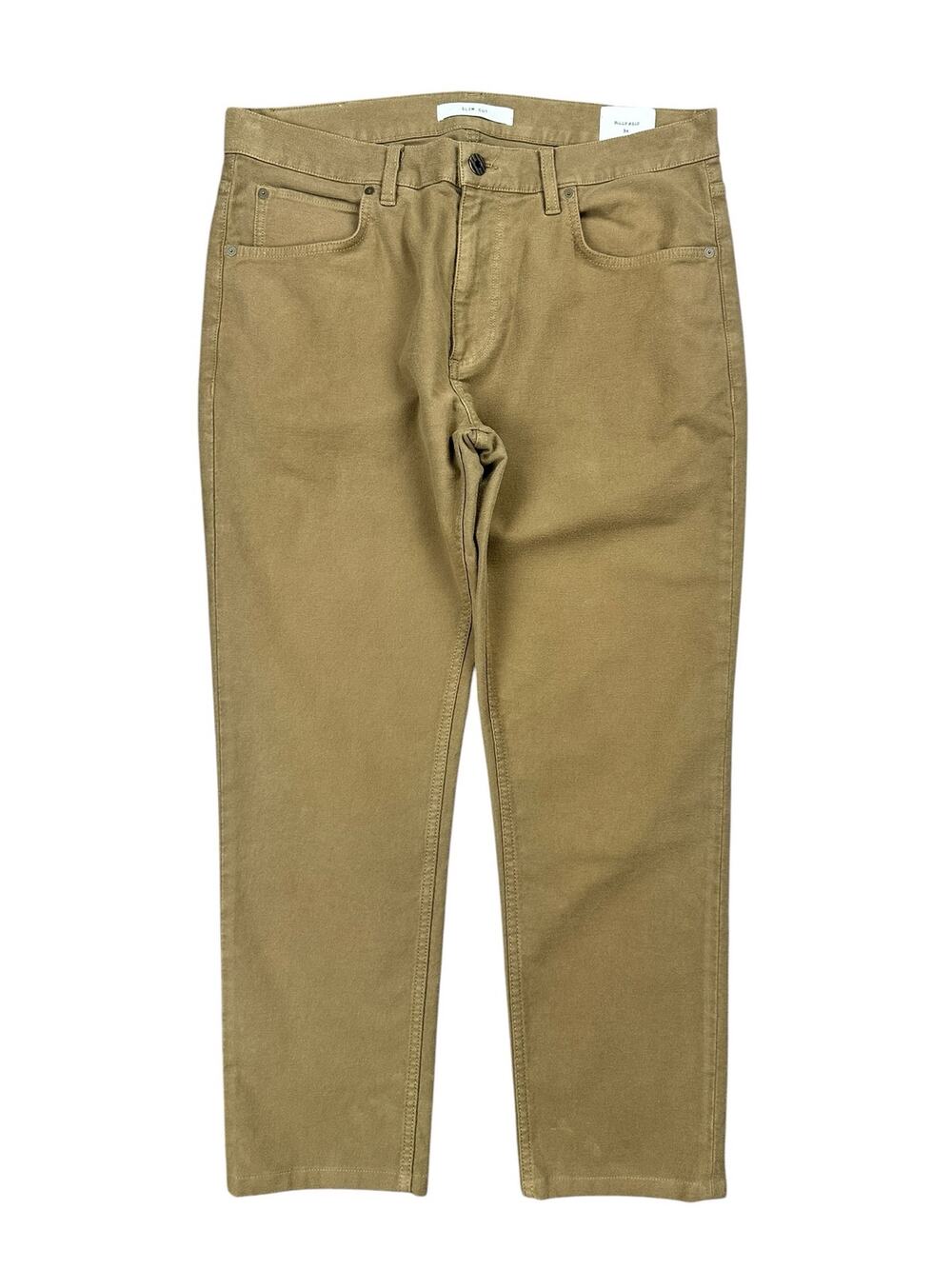 Billy Reid Moleskin Slim Fit 5 Pocket Pants Tan — Size 34